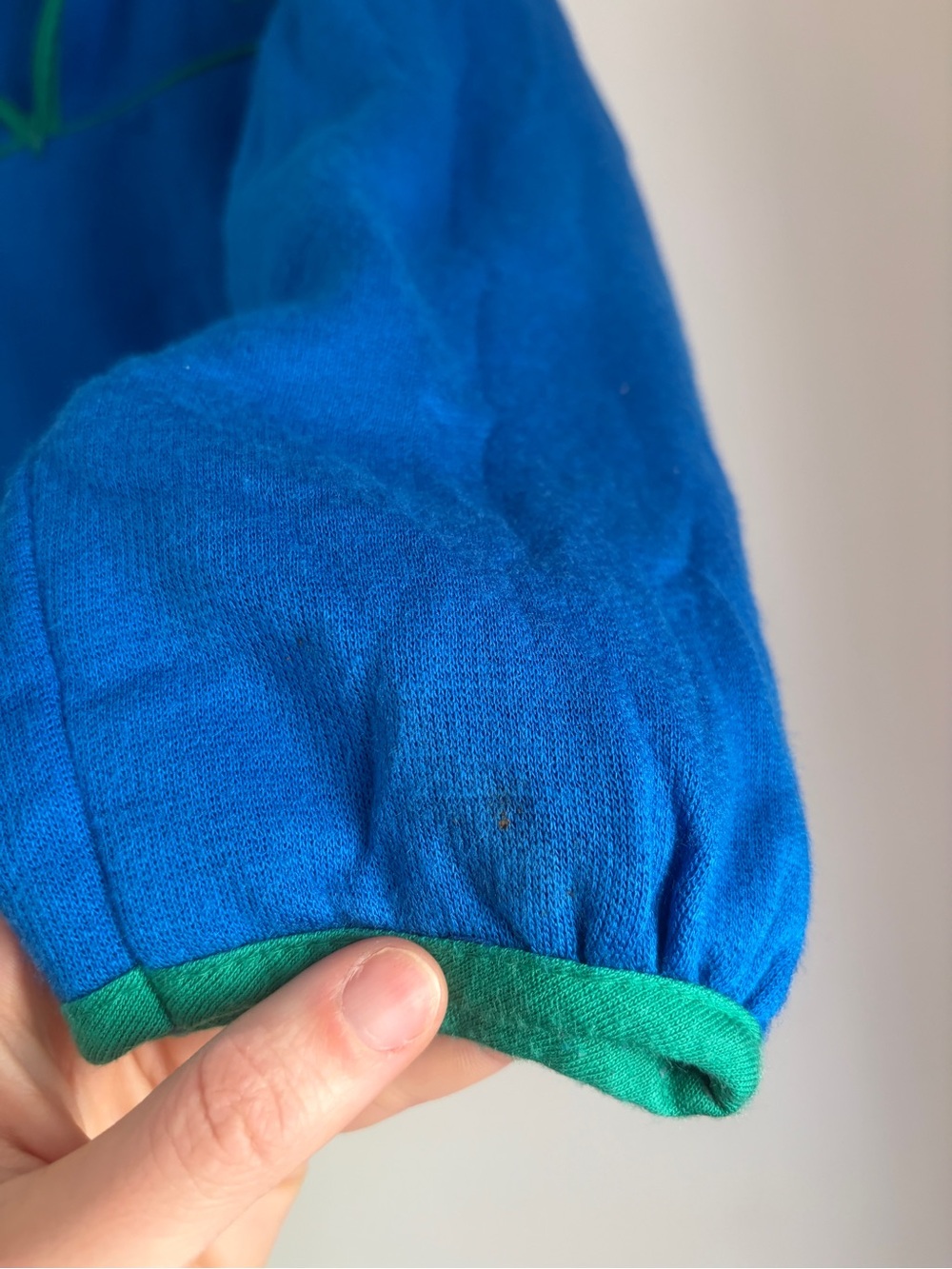 Vintage blue Quarter-Zip with Green Trim - Picture 10 of 11